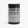 BCAA shock powder tub with black lid, honeydew watermelon flavor label