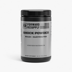 BCAA shock powder tub with black lid, honeydew watermelon flavor label